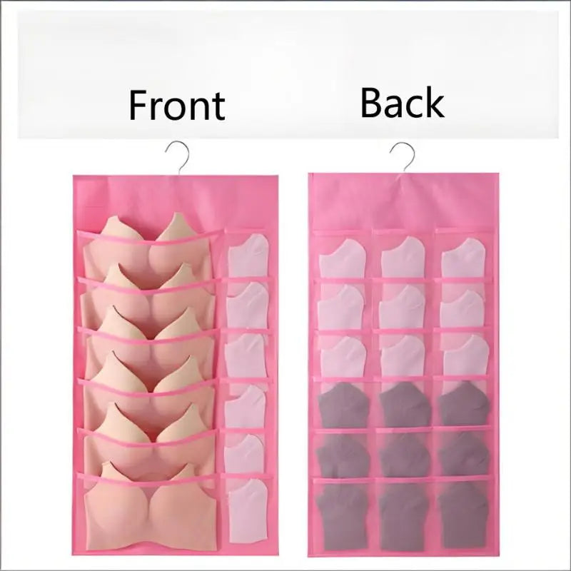 CMDouble Sides Bar Underwear Storage Hanging Bag Dormitory Home