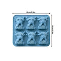 Cube Ice Mold 6 Cavity Easy Release Silicone Tray Funny Animal Shape