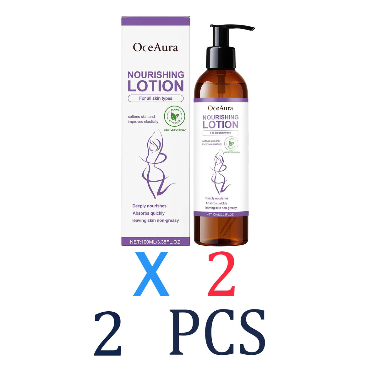 Lavender Body Lotion for Dry Skin Winter Skincare Deep Nourishing Rich Cream with Coconut Oil Christmas Gift New Year Present Zpaxo 2 Pcs
