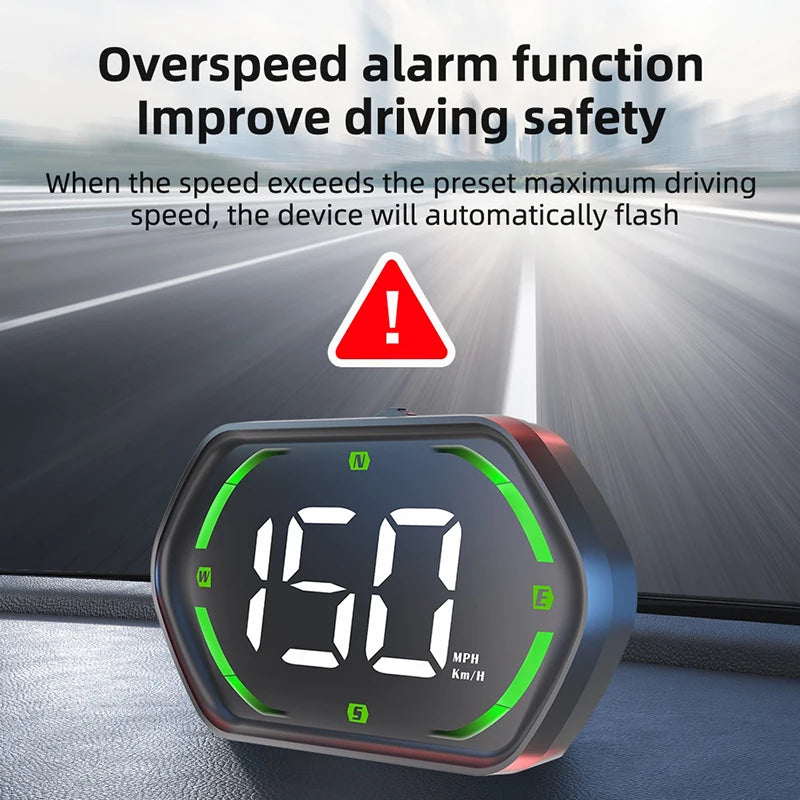USB GPS HUD Speedometer KMH MPH Head-Up Display for Car & Truck