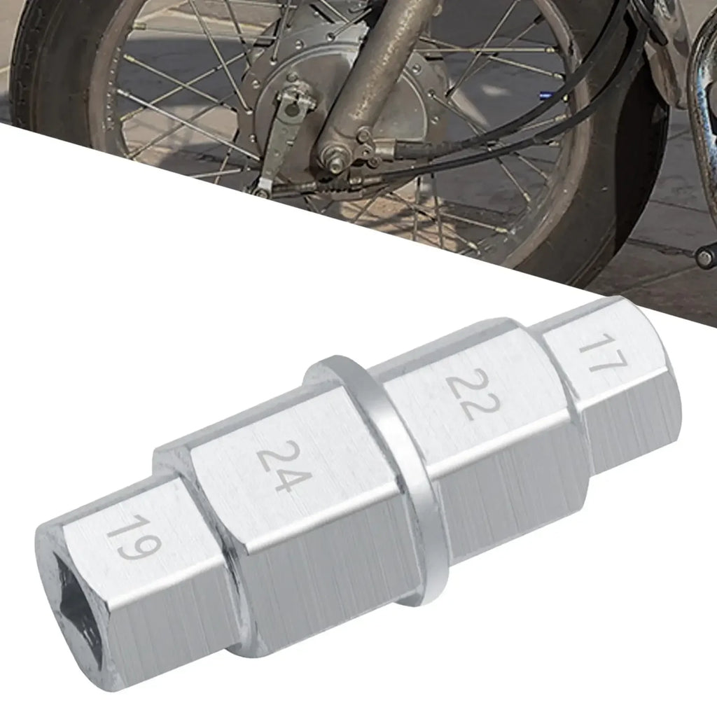 Hex Axle Tool Universal Chrome Silver Hex Wrench Removal Tool Hex Allen Axle Spindle Tool for Motorcycle Front Axle Wheel Zpaxo
