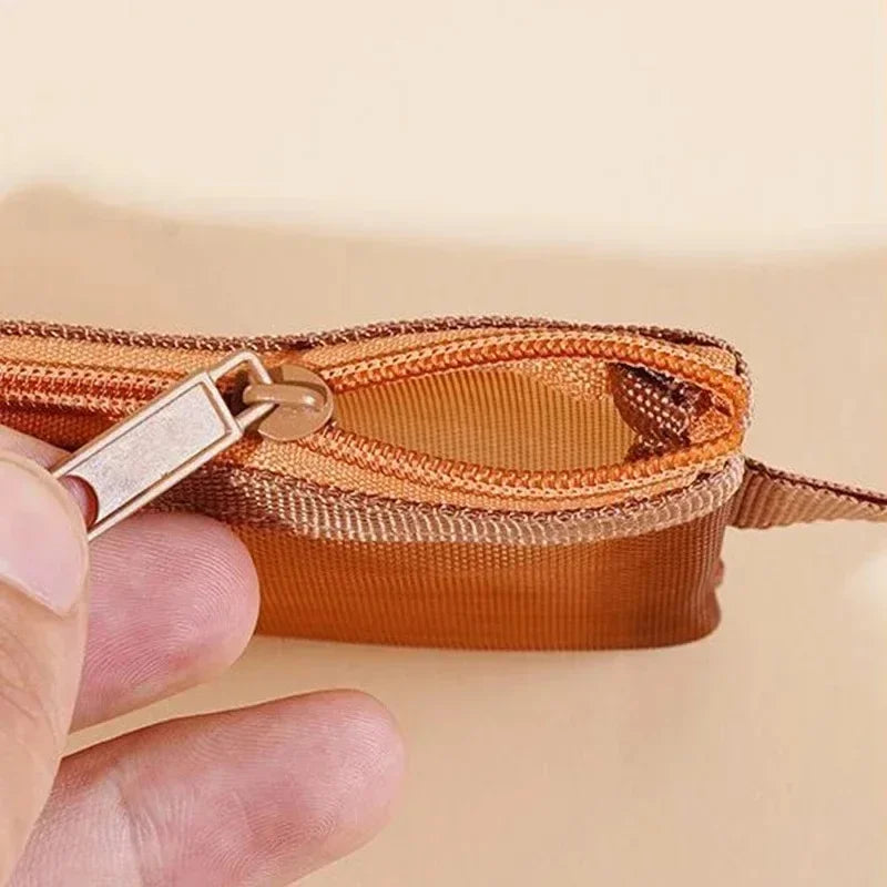 5PCS Mini Square Mesh Storage Bag Cable Holder Zipper Travel Organizer drawers for folding bag stand hanger hangingbig bags Zpaxo