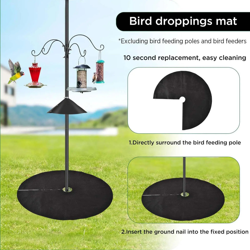 Bird Food Catcher for Pole 2 Pieces Water Permeable Food Stays Bird Feeding Mat for Family Friends Enthusiast Outdoor Garden Zpaxo