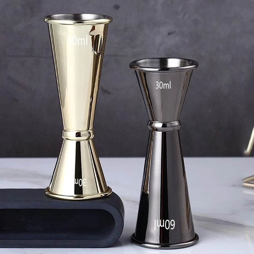 304 Stainless Steel Double Jigger – Bar Cocktail Measuring Cup Cocktail Jigger Zpaxo