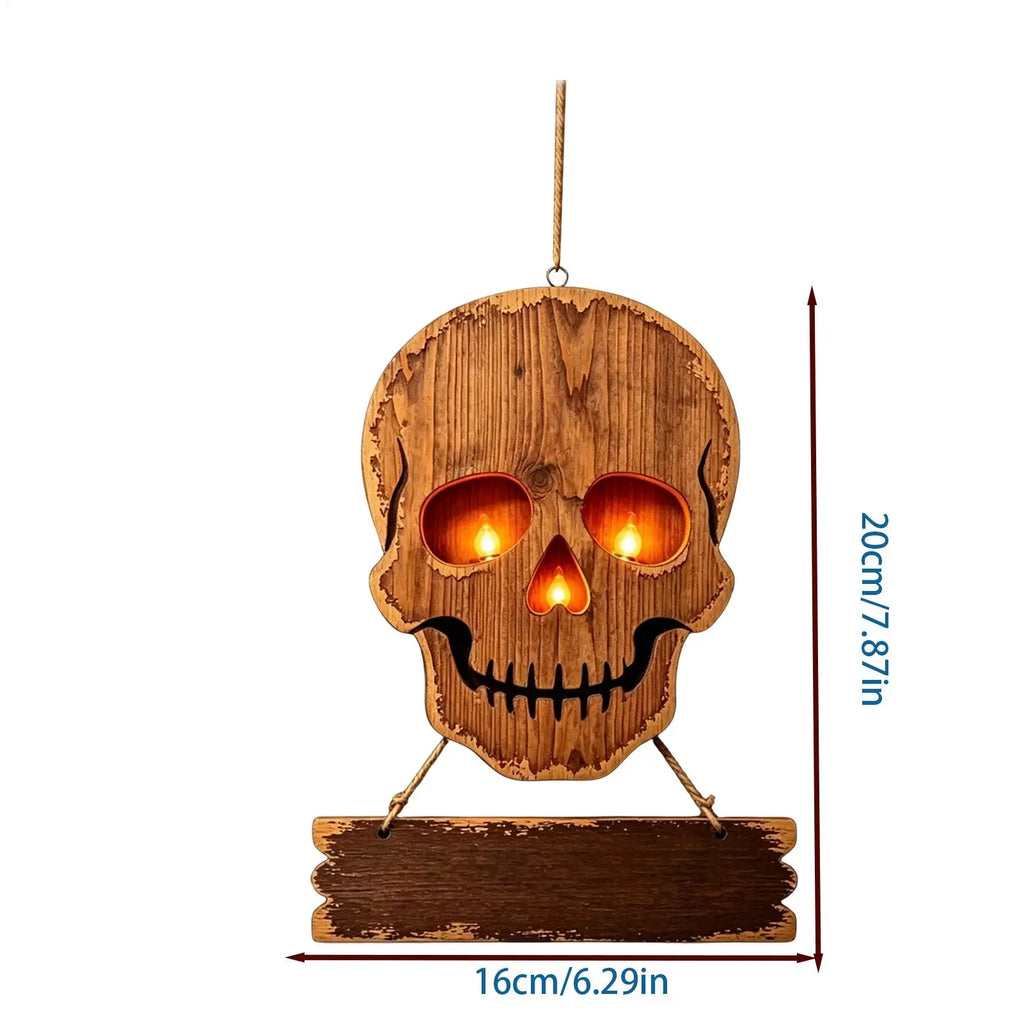 Trick Supports Door Sign Decoration Wooden Halloween Hanger House