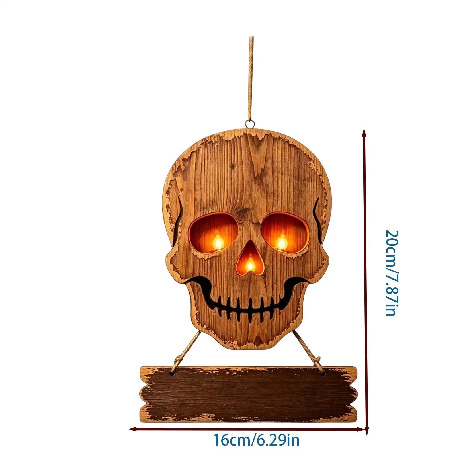 Trick Supports Door Sign Decoration Wooden Halloween Hanger House