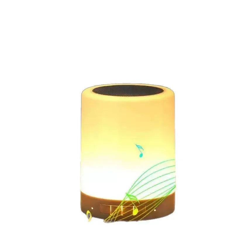 Touch Bluetooth Speaker Night Light 7-Color Dimming LED HIFI Stereo Zpaxo