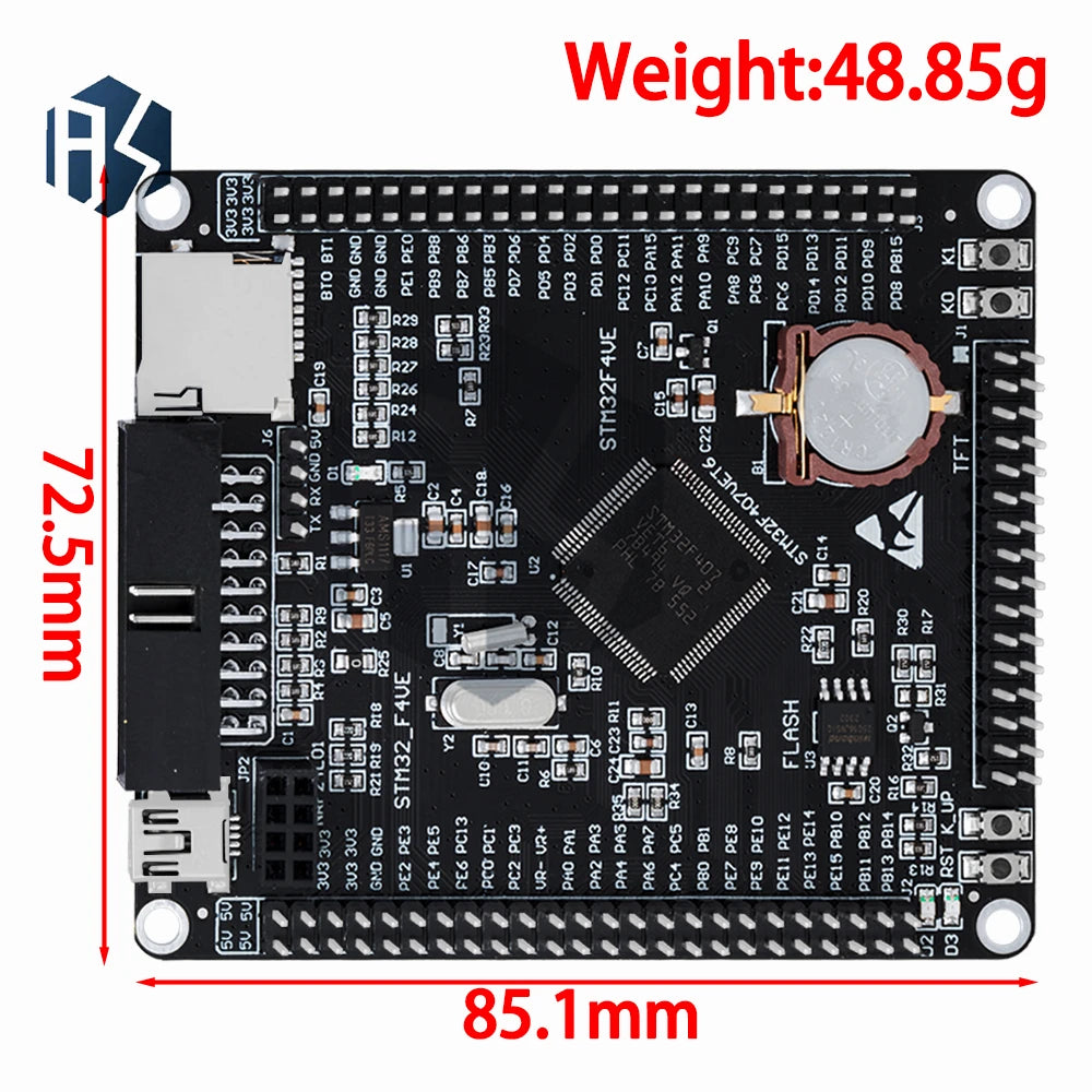 1PC 3.2" ILI9341 TFT LCD Resistive Touch Screen Module Black for STM32F407VET6 Development Board Zpaxo
