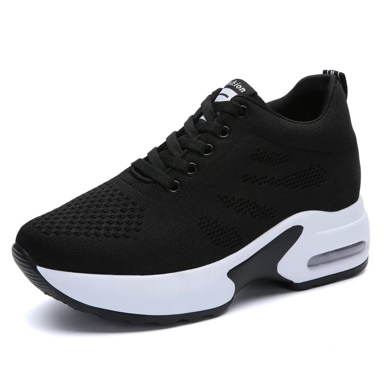 Women's Platform Mesh Breathable Sneakers Womens Spring Casual Wedge Zpaxo