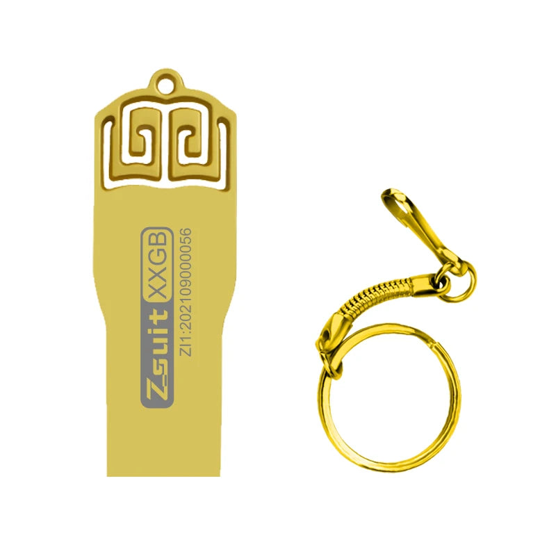 ZSUIT SX Creative USB Fash Drive 4GB 8GB 16GB Pen Drive 64GB Metal Memory Stick Pendrive128GB Custom Logo Gift 10Pcs U Disk Zpaxo 4GB Gold