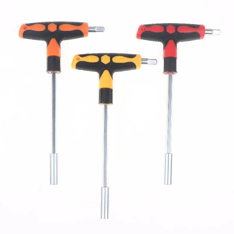 Durable T-shaped Cross Handled Socket Adapter Hexagonal Plum Head Zpaxo 3PCS