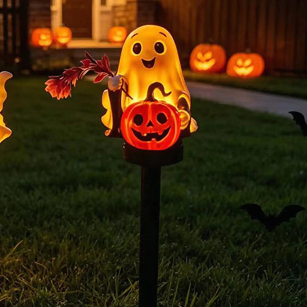 Halloween Solar Lights Spooky Weatherproof Outdoor Decoration Ghost