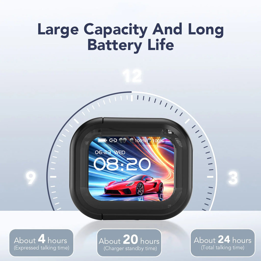 NE20 AI Instant Translation Wireless Earbuds Bluetooth 6.0 Headphones IPX4 Waterproof Long Endurance Battery Life Touch Screen Zpaxo