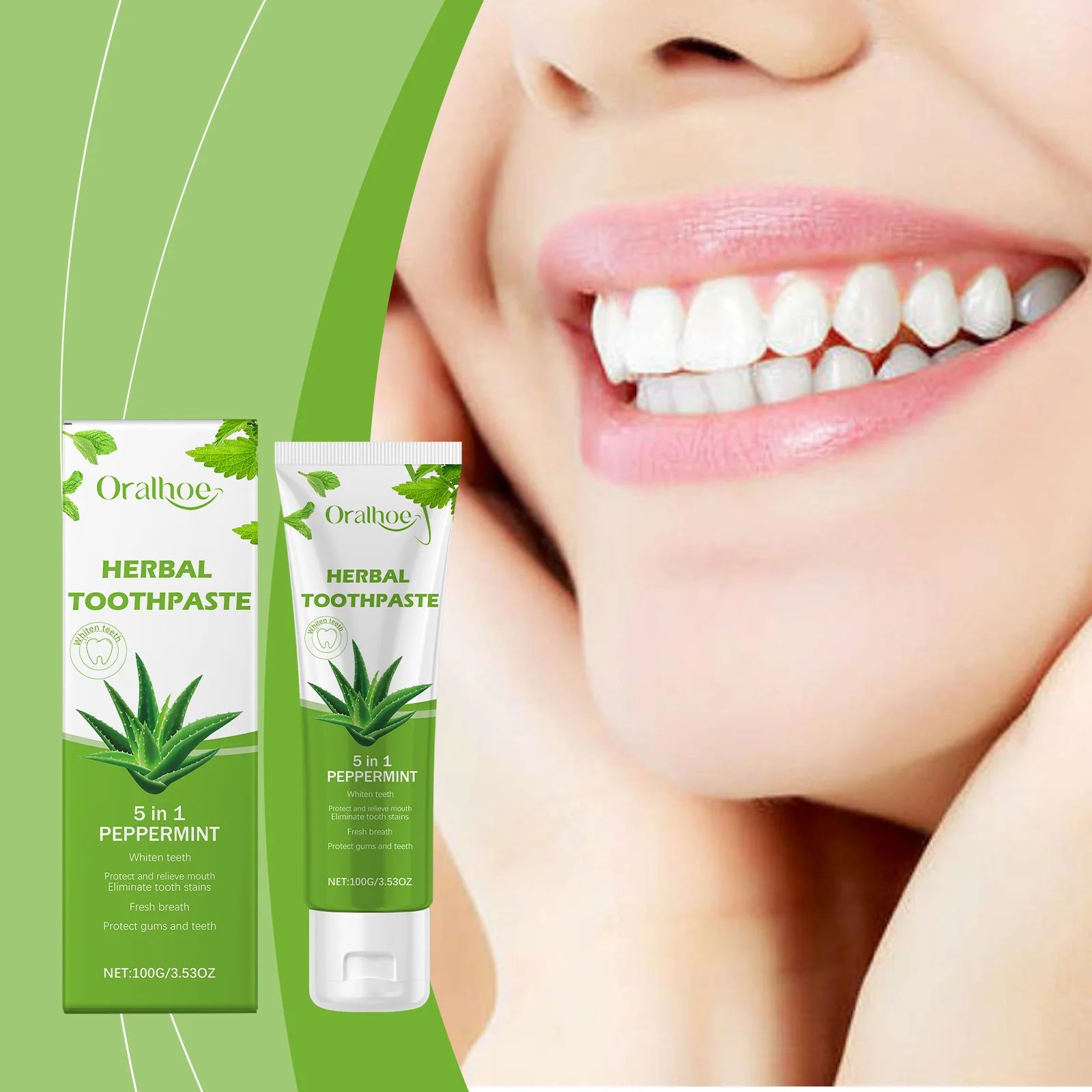 Oralhoe Aloe Vera Toothpaste – Whitening & Enamel Protection Whitening Toothpaste Zpaxo