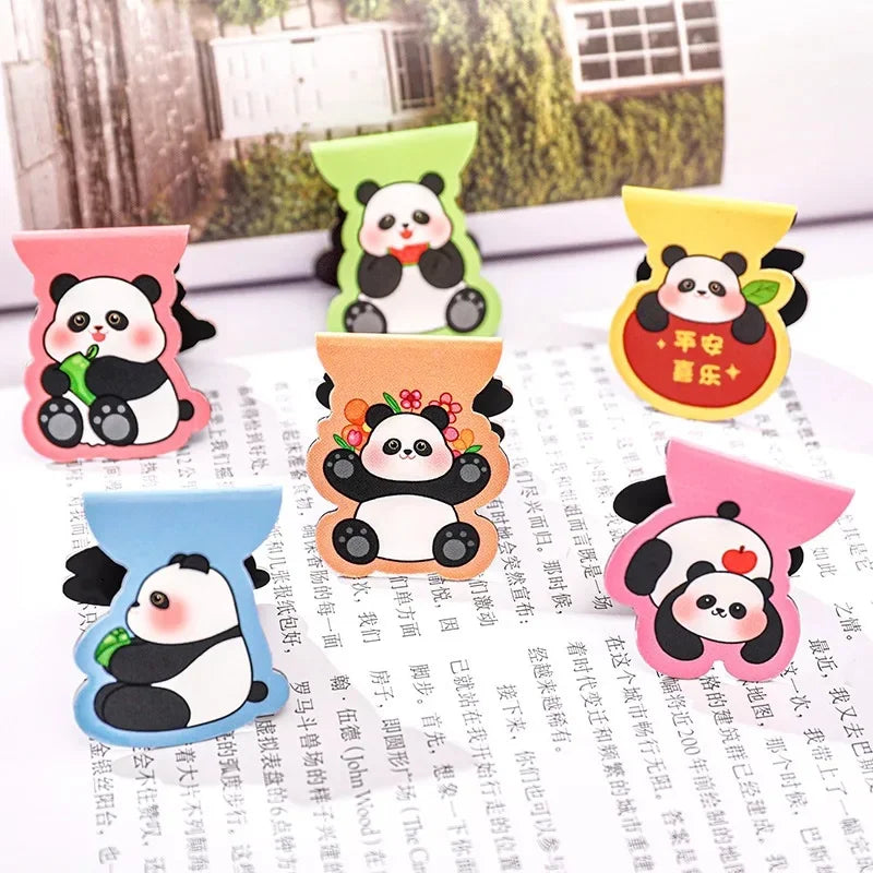 Cute Cartoon Panda Book Page Clips Kawaii Animal Bookmark Markers