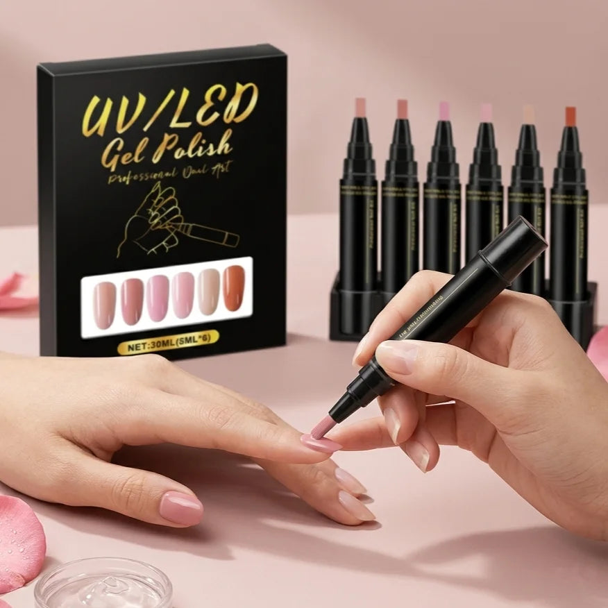6-Color Nail Art Pens Set – Quick Dry, Waterproof & High Pigment Nail Art Pen Set Zpaxo