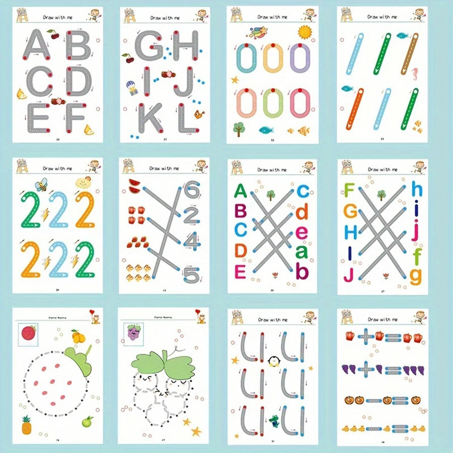 Reusable Magic Tracing Workbook Educational Drawing Pen Control