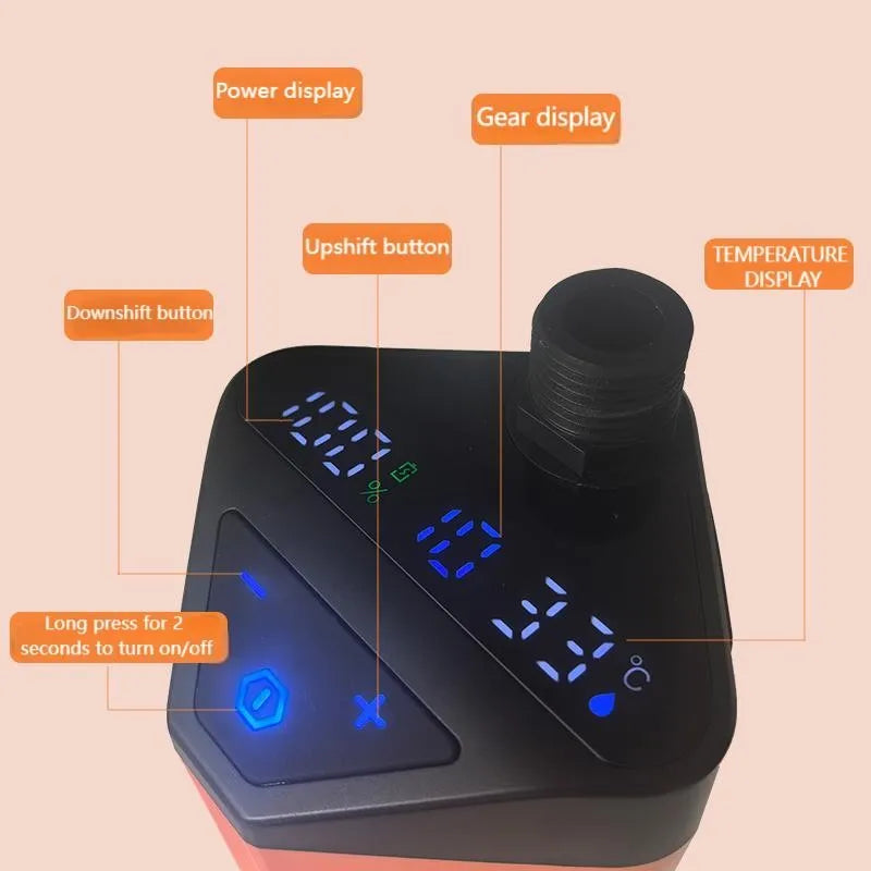 Portable Rechargeable Electric Shower Pump USB Powered Waterproof Zpaxo