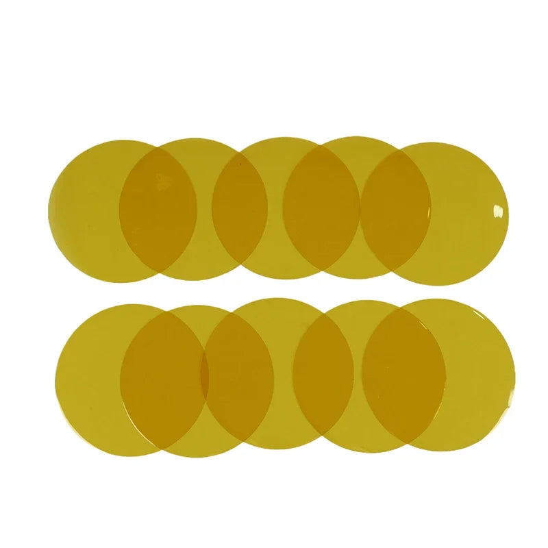 5 Lamp Correction Film Self Adhesive Transparent Filter Sheets Light Zpaxo Lemon Yellow 10pcs