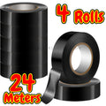 Black Electrical Wire Tape Electric Insulation Tape Heat Shrink High-Temp Insulating Adhesive for Industrial Home Mechanics Use Zpaxo 4roll