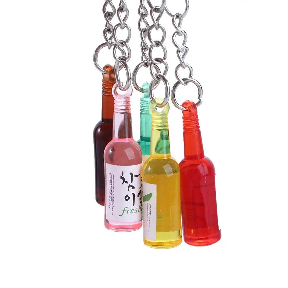 Accessions Craft Keyring Pendant Car Key Accessories Soju Cans Keychain Simulation Trinket Simulation Soju Cans Keyring Zpaxo