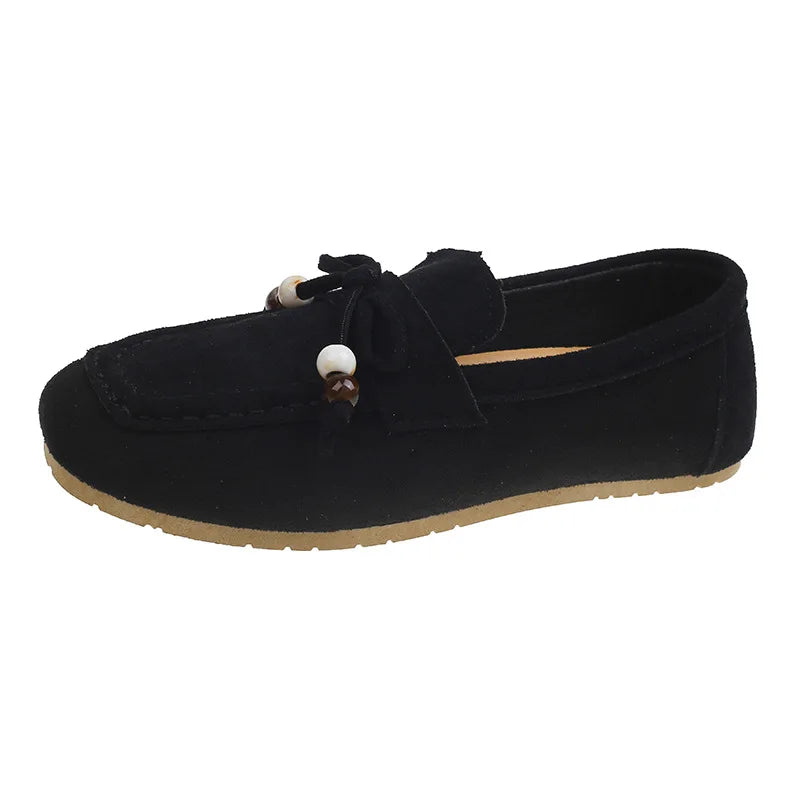 Women Flats Shoes Slip-on Heightening Summer Outdoor Thick Bottom Zpaxo 36 black