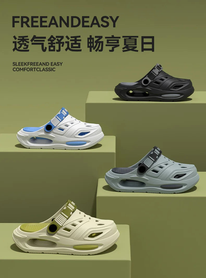 Orthopedic Slippers with Arch Support Anti Slip Soft Sole Summer Cool Hole Shoes Thick Bottom Breathable Walking Sandals Zpaxo