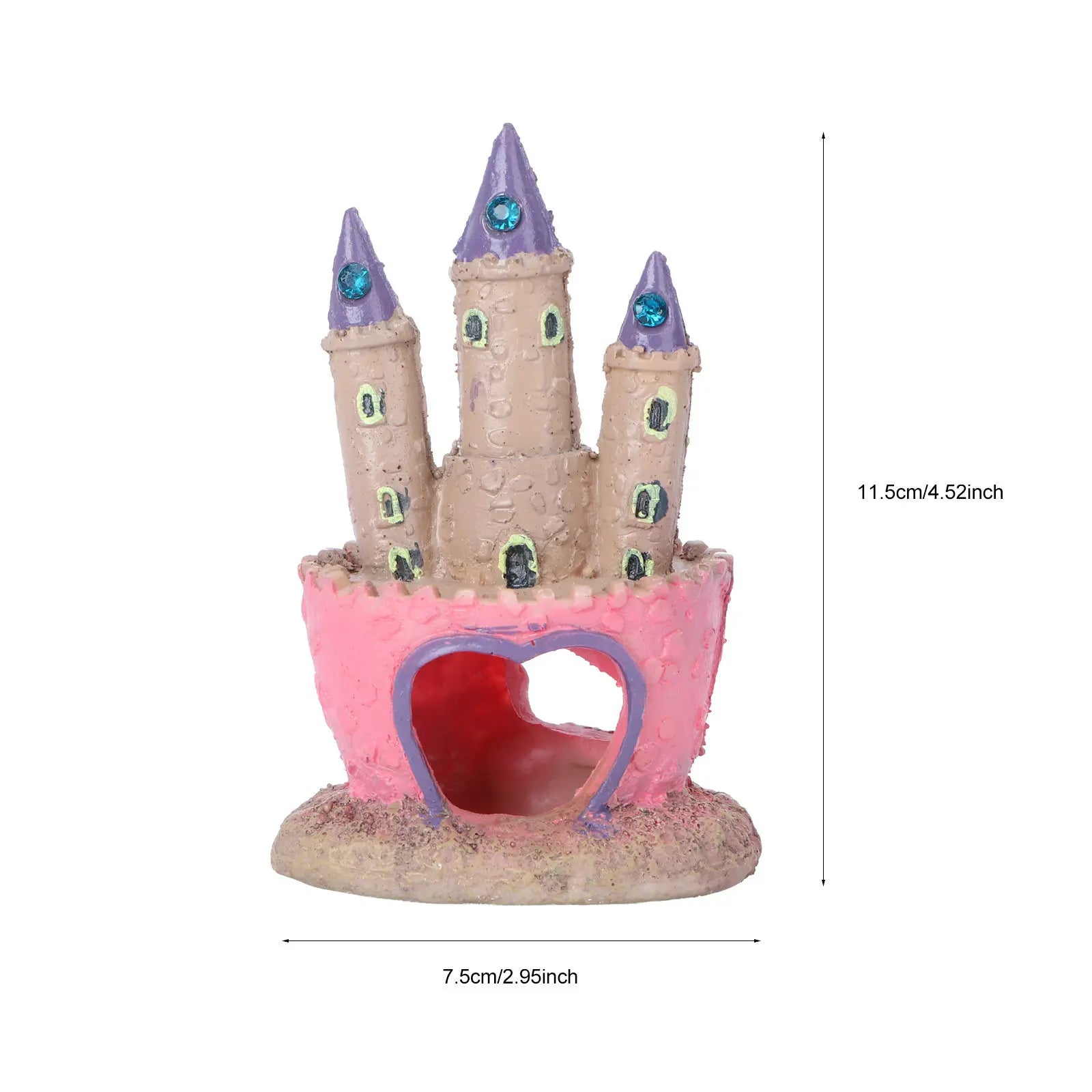Cartoon Castle Aquarium Decoration Fish Tank Ornament Resin Material