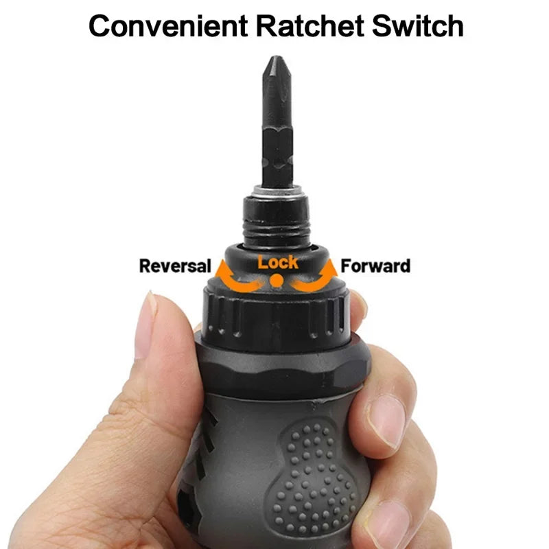 1 Ratchet Screwdriver Magnetic Dual-purpose Batch Head Telescopic