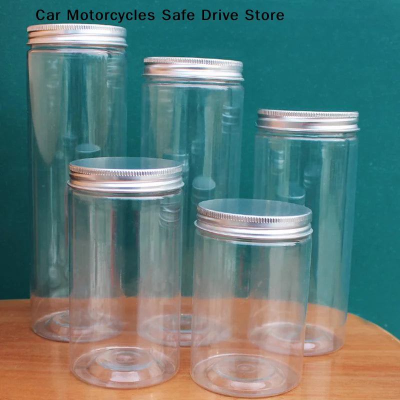 Aluminum Packing Bottle PET Clear Empty Seal Circular Bucket Storage