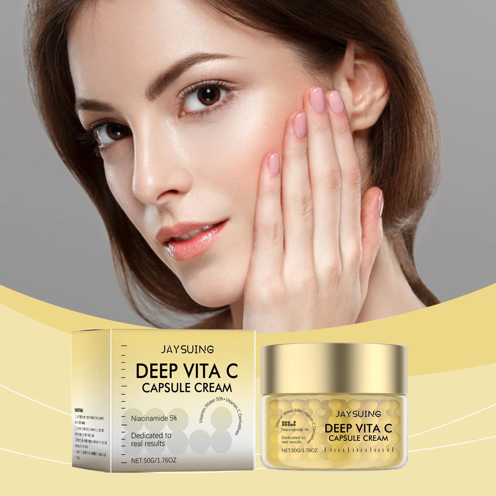 Vitamin C Gold Capsule Face Cream – Brighten & Hydrate 50g Brightening Face Cream Zpaxo
