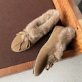 Winter Fuzzy Warm Flat Ankle Boots Women High-quality Suede Design