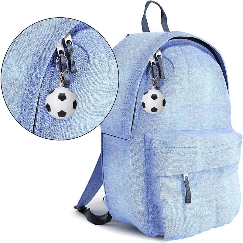 White Soccer Keychains Accessory Mini Stress Ball Sports School Zpaxo