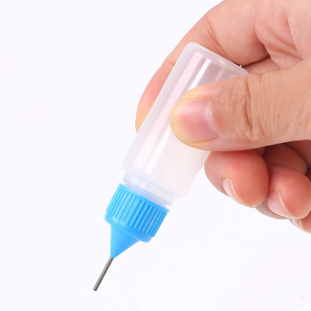 Precision Tip Applicator Bottle 10ml 4 Needle Tip Squeeze Bottles and 10 Tips for Acrylic Painting DIY Quilling Paper Craft Zpaxo