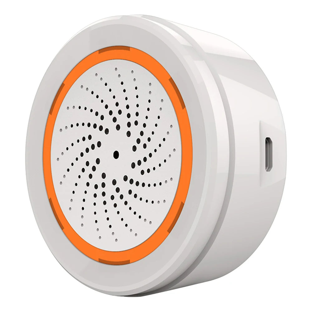 USB Sound Light Sensor Tuya Zigbee 90dB Smart Alarm Siren App Remote