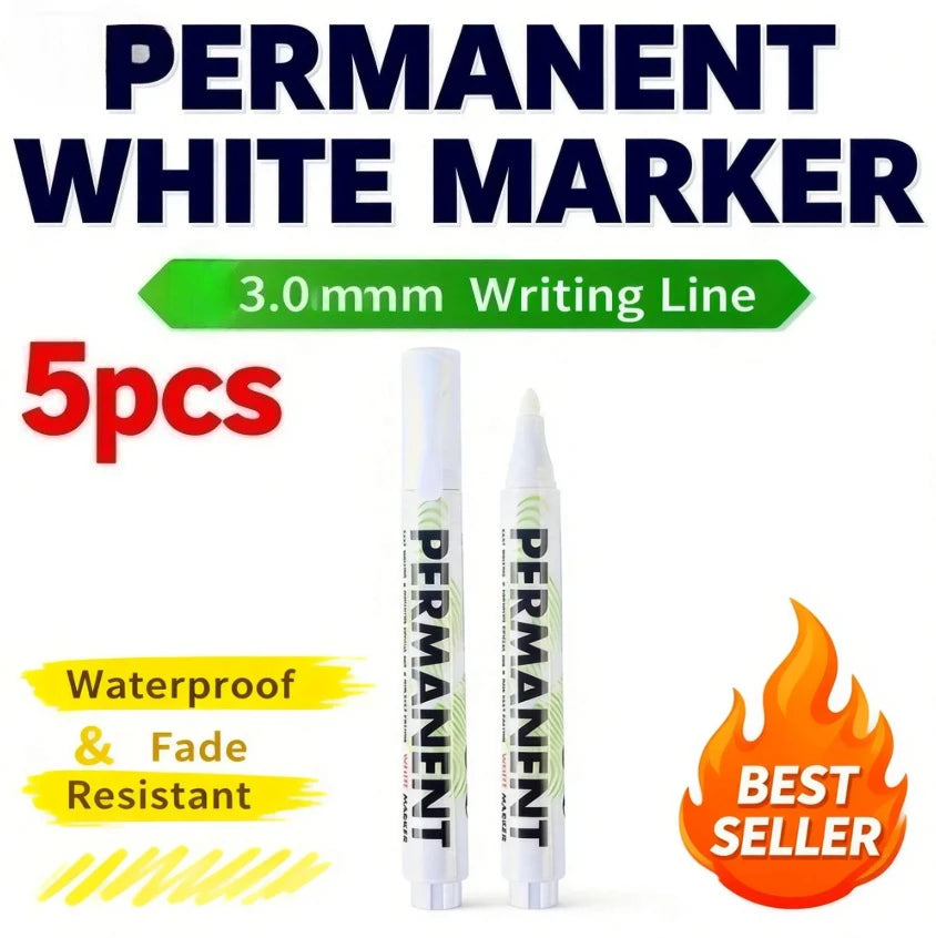 Metal White Marker Pen Alcohol Oily Waterproof Tire Graffiti Pens