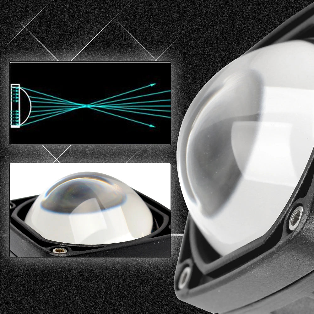 Spotlight Driving Light 6000K White 3000K Yellow Fog Lights 8D Lens