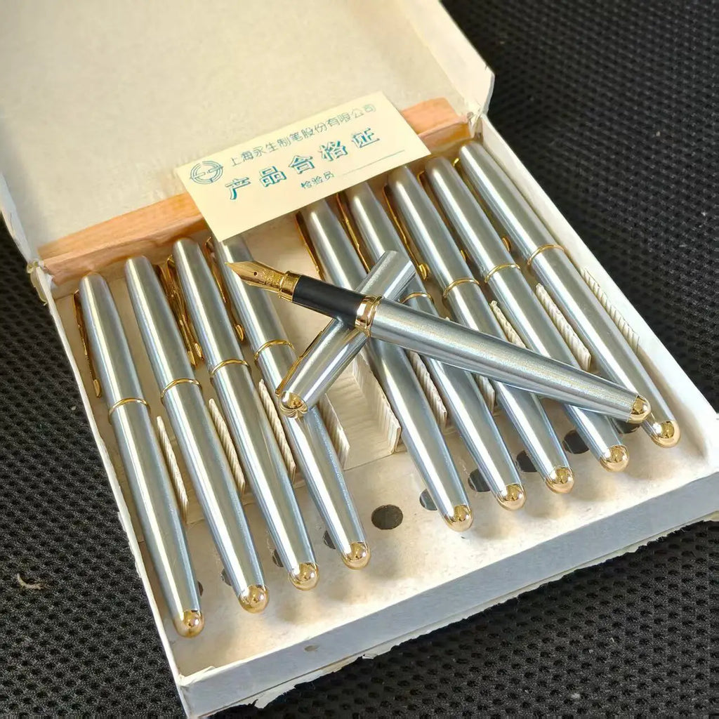 Retro Yongsheng 1020 Fountain Pen Iridium Nib F Smooth Writing Plastic Body Classic Vintage Retro Adult Calligraphy Stationer Zpaxo
