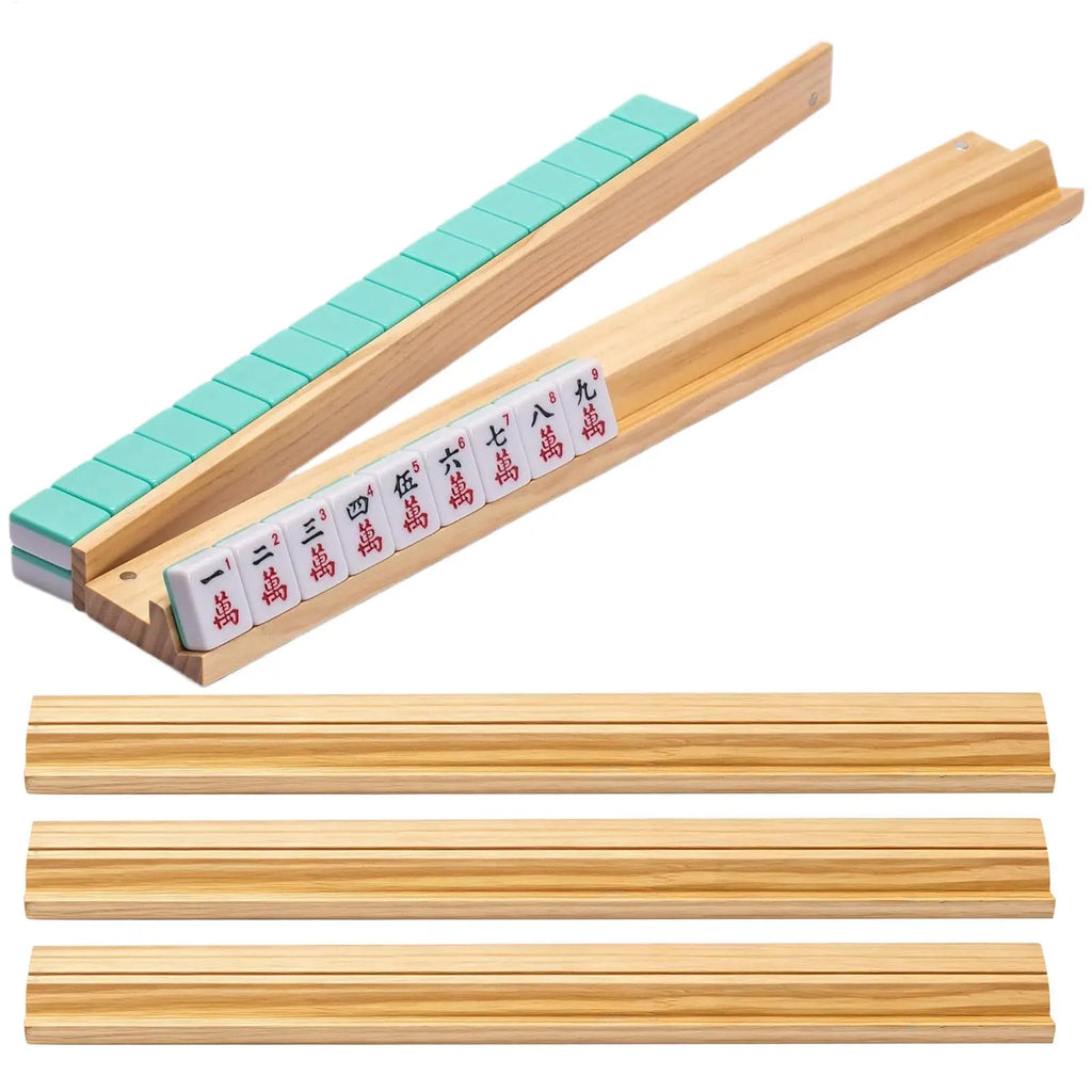 Mahjong Pushers and Racks 4-Piece Portable Modern Mahjong Racks with Pushers Set of 4 for Adults Family Traveler Home Outdoor Zpaxo Default Title