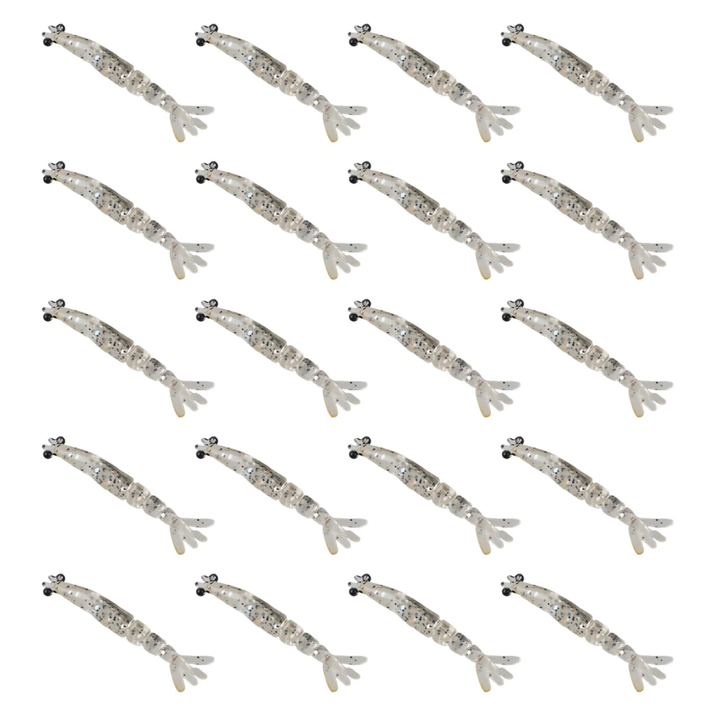 Soft Worm Shrimp Fishing Lure Glitter Direct Tackle Lures 3D Shrimps