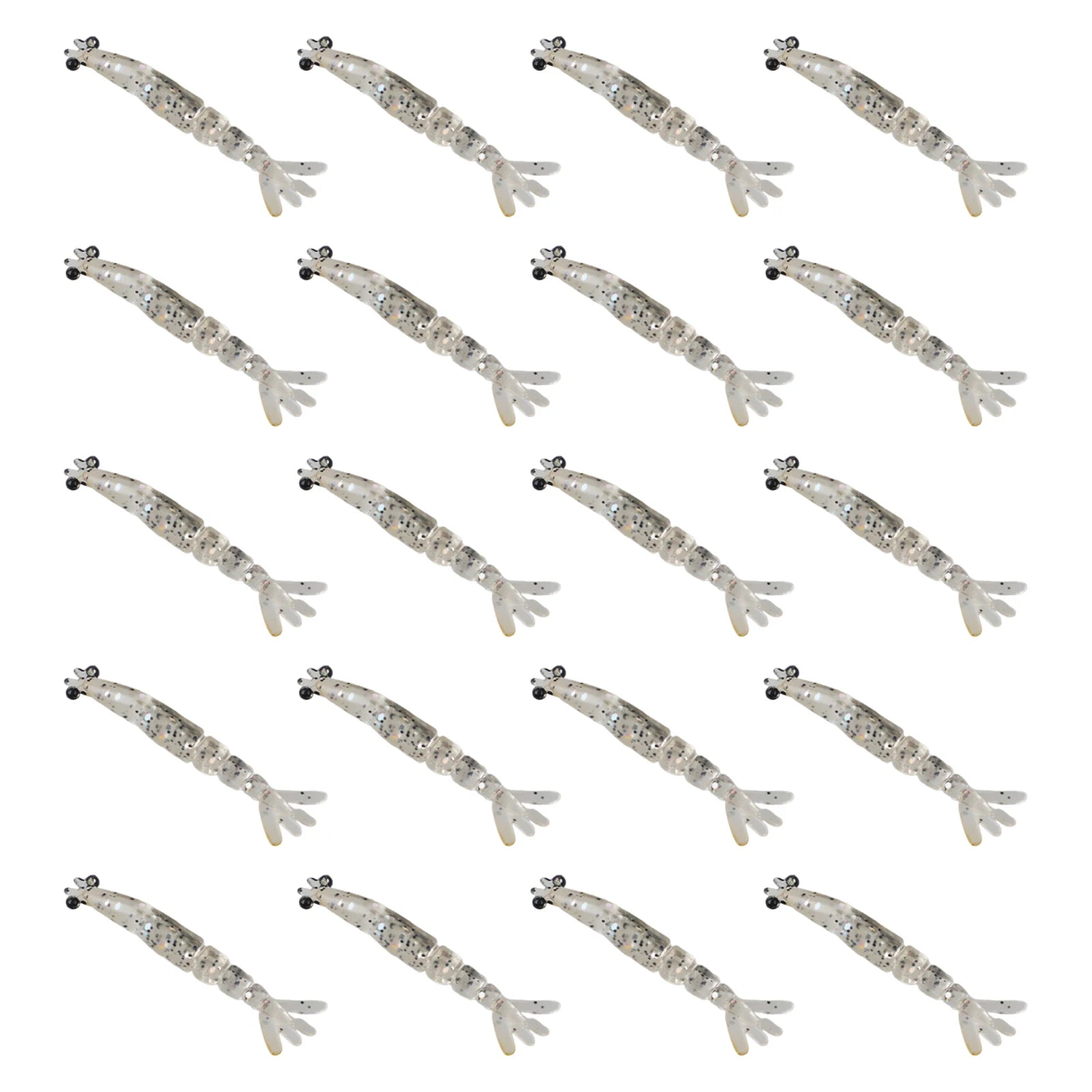 Soft Worm Shrimp Fishing Lure Glitter Direct Tackle Lures 3D Shrimps