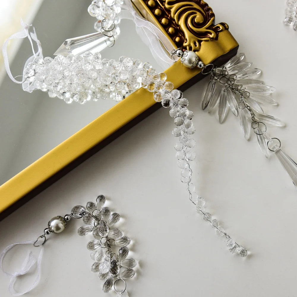 Crystal Acrylic Christmas Tree Ornaments – Icicle & Snowflake