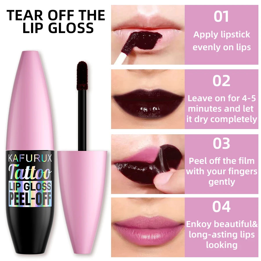 7 Colors Blading Lip Gloss Peel Long Lasting Waterproof Liquid