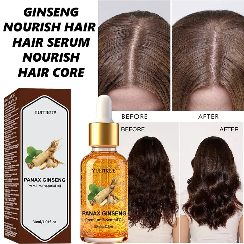 YUITIKUE Natural Ginseng Hair Oil – Nourishing & Lightweight Nourishing Hair Oil Zpaxo