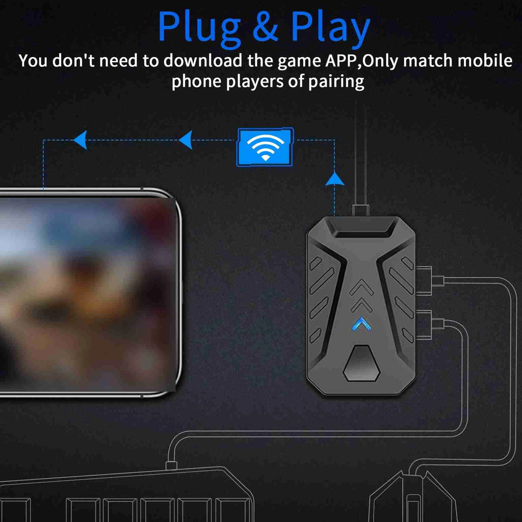 Gaming Keyboard Mouse Converter Adapter Mobile Game Accessory Android