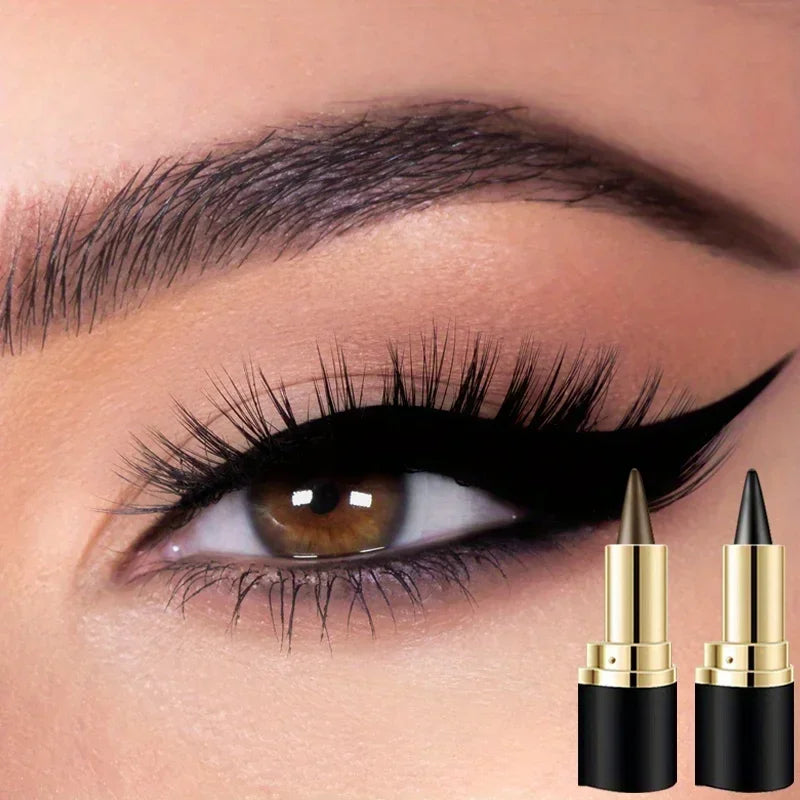 2Pcs Black&Brown Gel Eyeliner Pencil Eye Black Face Paint Sticks Makeup Set, Natural Black Eyeliner Cream Waterproof Crayon Zpaxo