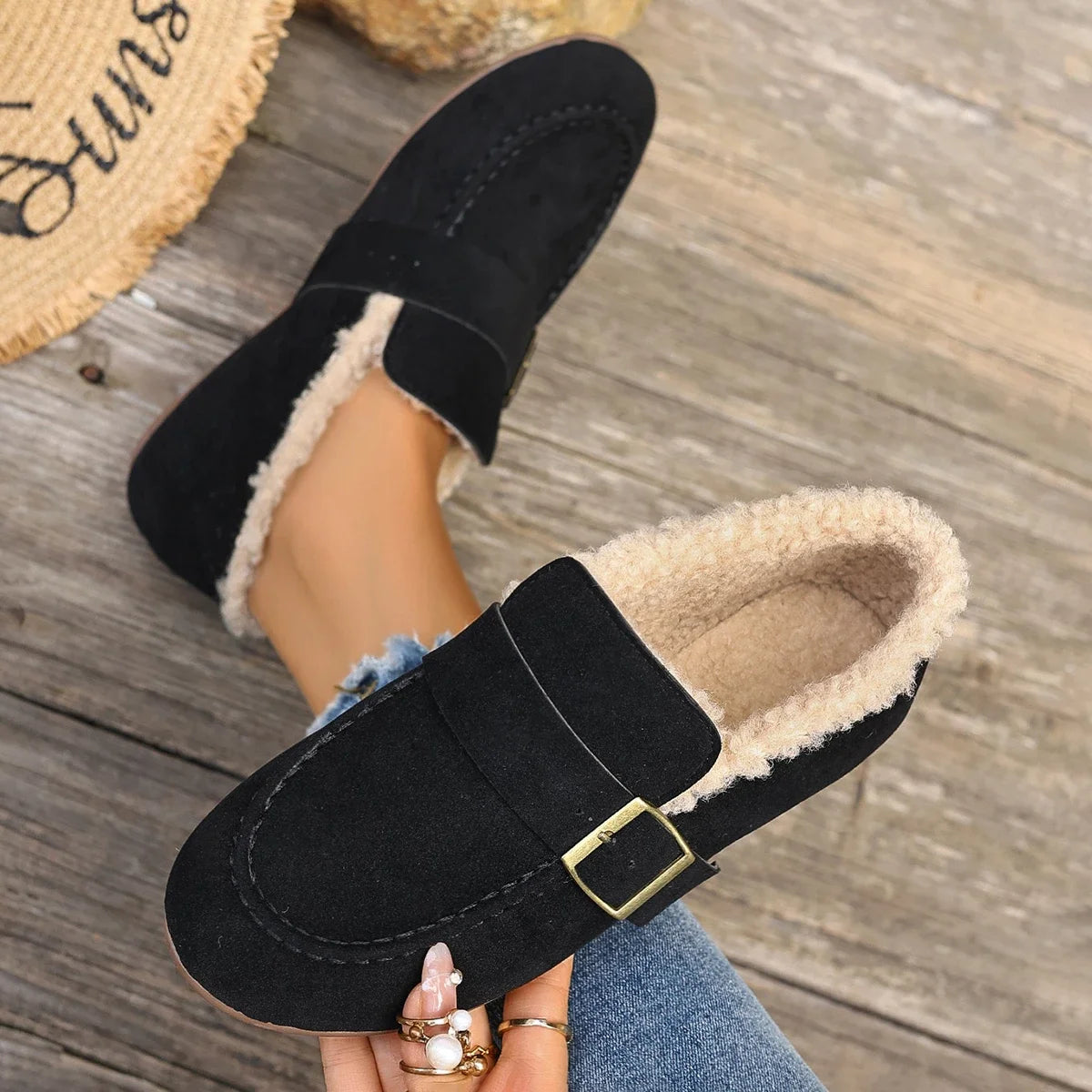 2025 Women Cotton Shoes Comfortable Outdoor Women Ankle Boots Casual Anti-Slip Durable Sole Snow Boots Women Zapatos De Mujer Zpaxo black 37