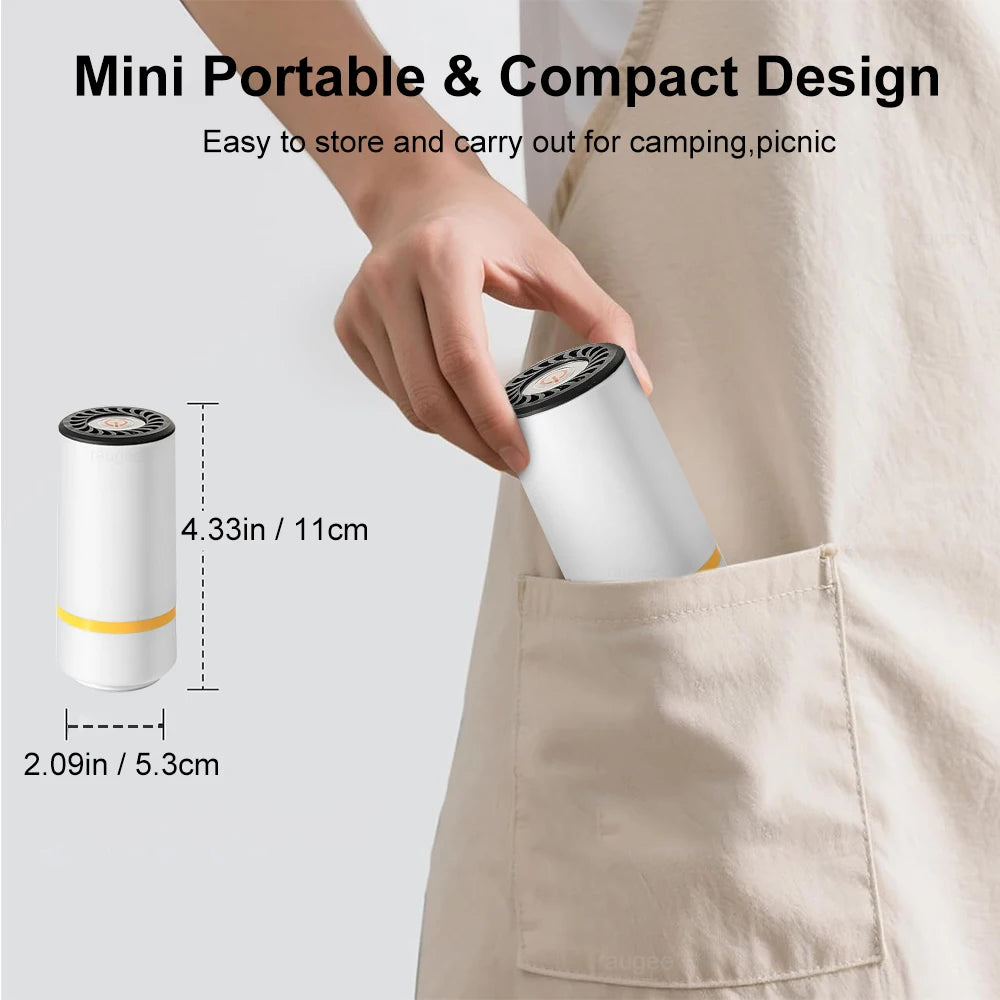 Handheld Vacuum Sealer Pump Portable Mini Sealing USB Rechargeable