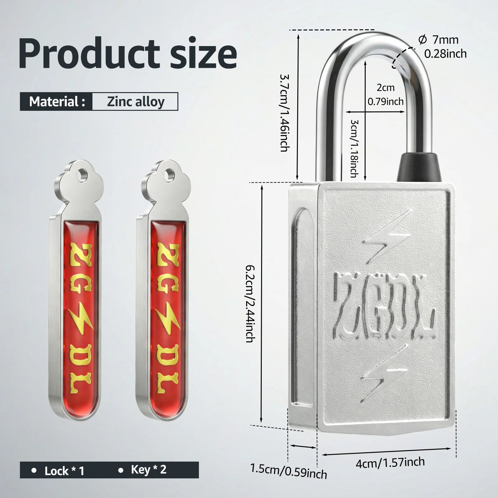 Keyless Hole Magnetic Padlock Anti-Theft 304 Stainless Steel High-Security Magnetic Strip Key Secure Lock for Electrical Meter B Zpaxo 1pc