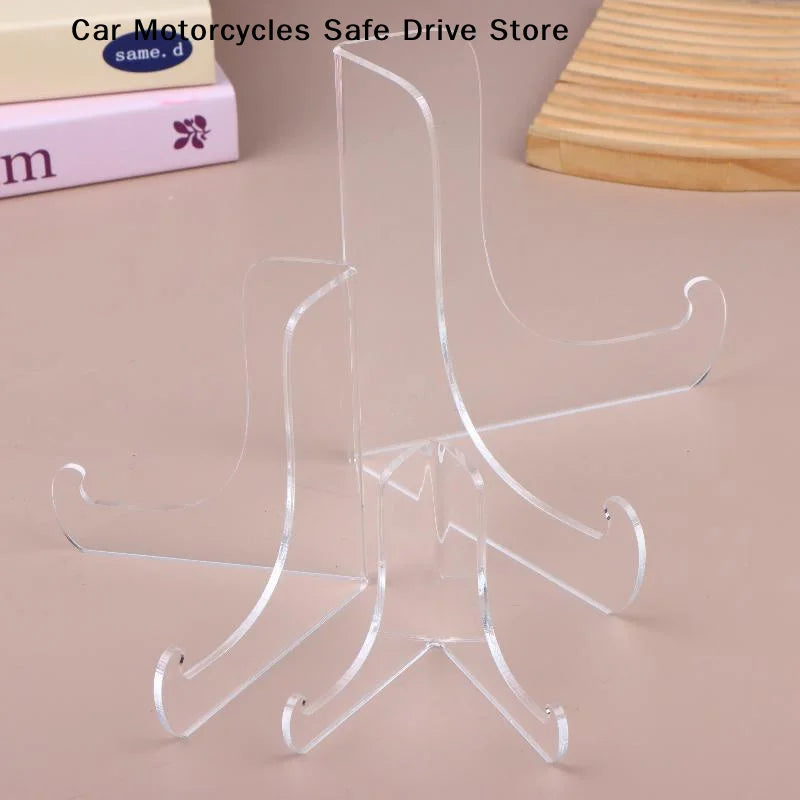 CM1Pcs 60-Degree Angle Acrylic Book Stand Shallow Support Ledges